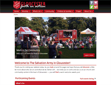 Tablet Screenshot of gloucestersalvationarmy.org.uk
